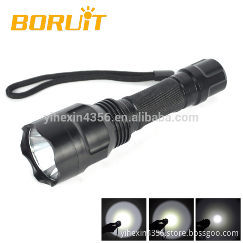 Boruit CREE L2 LED Torch Flashlight Police Flashlight